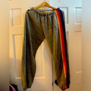 Women’s Aviator Nation gray women’s Sweatpants, Size Large